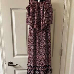 Xhilaration Floral Patterned Dress - Pink and Black